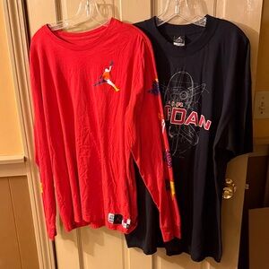 Nike Air Jordan Red and Black Graphic Tees Ls / SS Sz XXL Mens